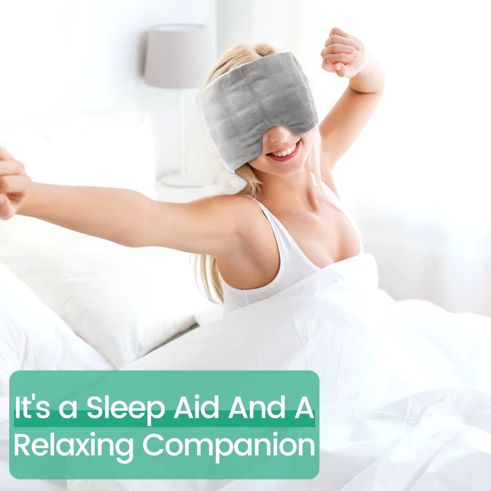 Weighted Blackout Sleep Mask – Soft & Adjustable